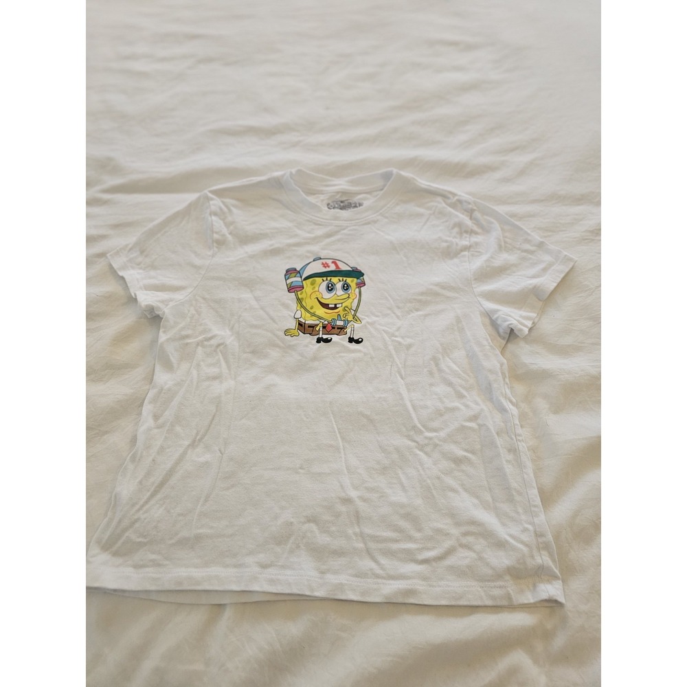 Nickelodeon SpongeBob‎ SquarePants Graphic T-Shirt White Size S 2024